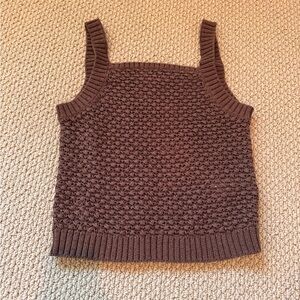 J. Crew Chocolate Brown Knit Tank Top